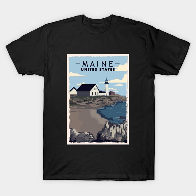 maine T-Shirt by husnimubarok